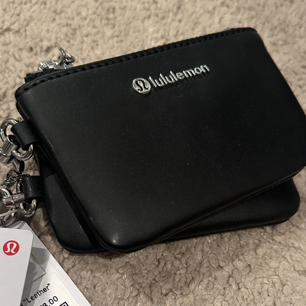 NWT lululemon Black Dual Pouch Wristlet *Cactus “Leather” - Picture 6 of 9